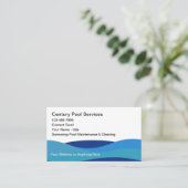 Cartes de visite modernes pour piscine (Debout devant)