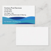 Cartes de visite modernes pour piscine (Devant / Derrière)