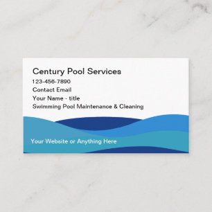 Cartes de visite modernes pour piscine