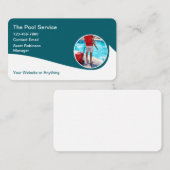 Cartes de visite modernes pour piscine (Devant / Derrière)