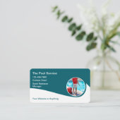 Cartes de visite modernes pour piscine (Debout devant)