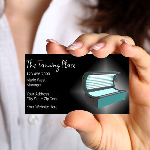 Cartes de visite modernes pour salon de bronzage