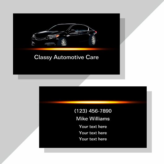 Cartes de visite modernes pour services automobile