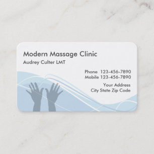 Cartes de visite modernes pour services de massage