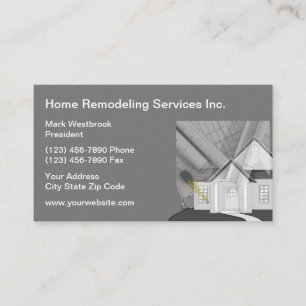 Cartes de visite modernes pour services de rénovat