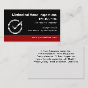 Cartes de visite modernes pour services d'inspecti