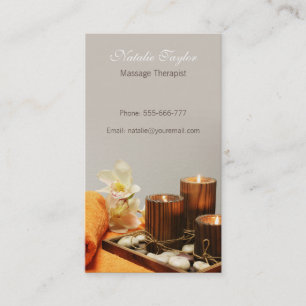 Cartes de visite modernes pour thérapeutes de spa 