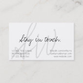 Cartes de visite modernes professionnelles avec éc (Dos)