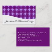 Cartes de visite modernes professionnels violets (Devant / Derrière)