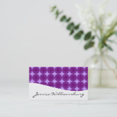 Cartes de visite modernes professionnels violets (Debout devant)