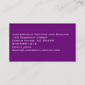 Cartes de visite modernes professionnels violets (Dos)
