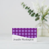 Cartes de visite modernes professionnels violets (Debout devant)