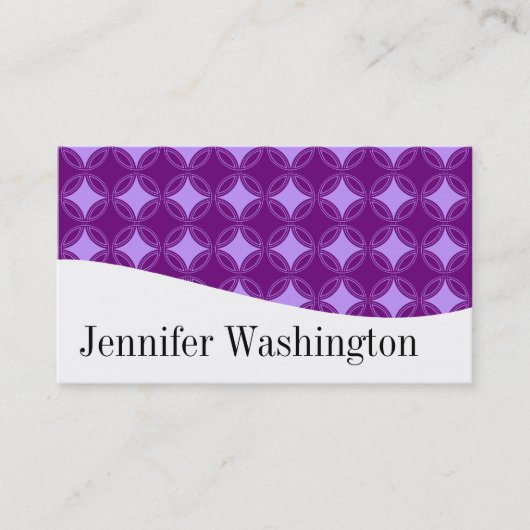 Cartes de visite modernes professionnels violets (Devant)
