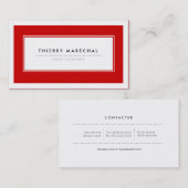 Cartes de Visite Modernes Rouge Visitekaartje (Voorkant / Achterkant)