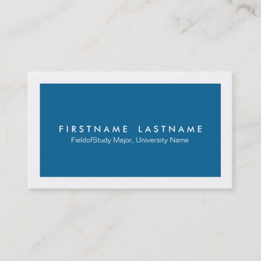 Cartes de visite modernes simples d'étudiant (Devant)