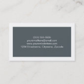 Cartes de visite modernes simples d'étudiant (Dos)