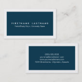 Cartes de visite modernes simples d'étudiant (Devant / Derrière)