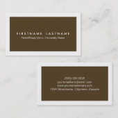 Cartes de visite modernes simples d'étudiant (Devant / Derrière)