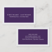 Cartes de visite modernes simples d'étudiant (Devant / Derrière)