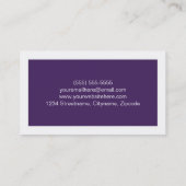 Cartes de visite modernes simples d'étudiant (Dos)