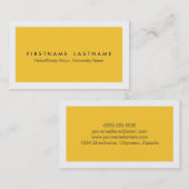 Cartes de visite modernes simples d'étudiant (Devant / Derrière)