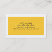 Cartes de visite modernes simples d'étudiant (Dos)