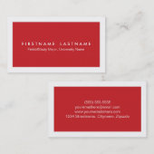 Cartes de visite modernes simples d'étudiant (Devant / Derrière)