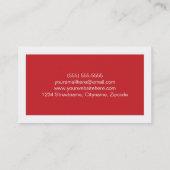 Cartes de visite modernes simples d'étudiant (Dos)