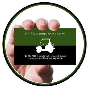 Cartes de visite modernes sur le thème de golf
