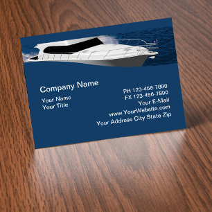 Cartes de visite modernes sur le thème du bateau