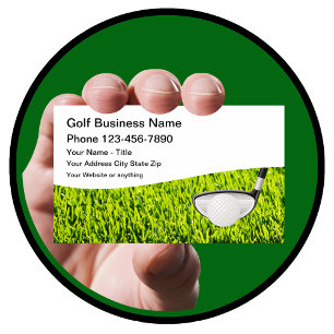 Cartes de visite modernes sur le thème du golf