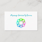 Cartes de visite modernes tendance de massothérapi (Devant)
