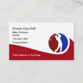 Cartes de visite modernes thème golf cool coins ar (Devant)