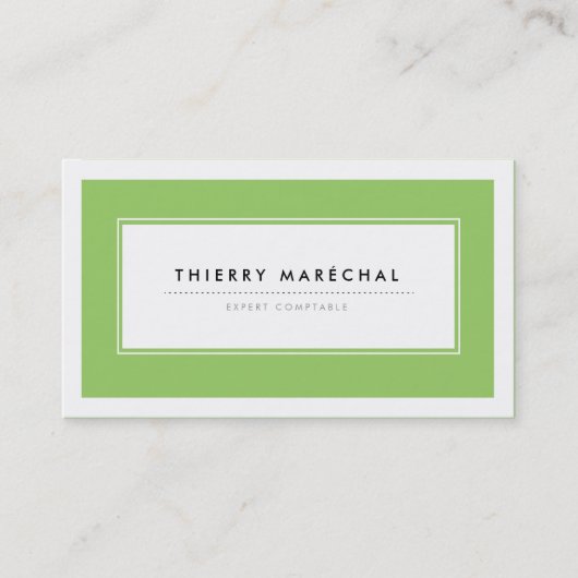 Cartes de Visite Modernes Vert (Devant)