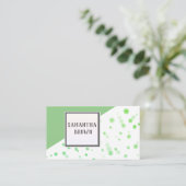 cartes de visite modernes vert printemps (Debout devant)