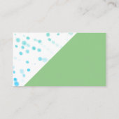 cartes de visite modernes vert printemps (Dos)