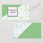 cartes de visite modernes vert printemps (Devant / Derrière)