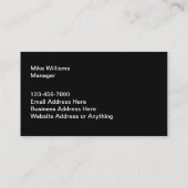 Cartes de visite modifiables Classy Construction (Dos)