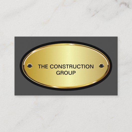Cartes de visite modifiables Classy Construction (Devant)