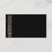 Cartes de visite modifiables de la flore médiévale (Dos)