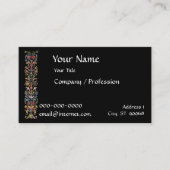 Cartes de visite modifiables de la flore médiévale (Devant)