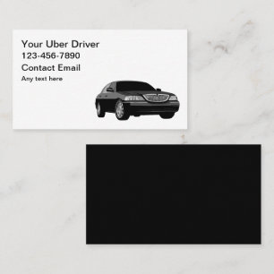 Cartes de visite modifiables pour chauffeur Uber s