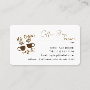 cartes de visite modifiables pour salon de café