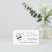 cartes de visite modifiables pour salon de café (Debout devant)