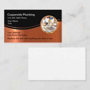 Cartes de visite modifiables Thème Plombier Chic