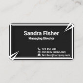 Cartes de visite monochromes modernes (Devant)