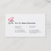 Cartes de visite monogramme (Devant)