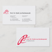 Cartes de visite monogramme (Devant / Derrière)