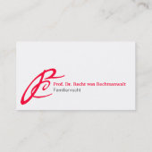 Cartes de visite monogramme (Dos)