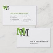Cartes de visite monogramme (Devant / Derrière)